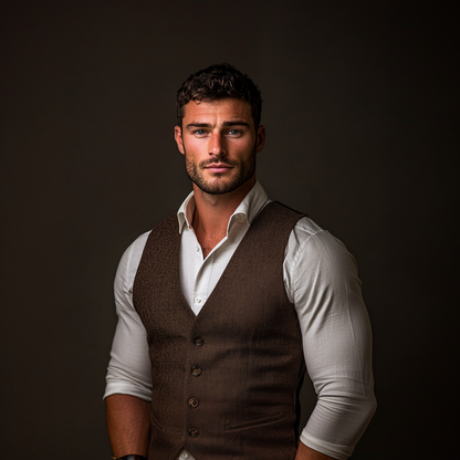 Men's Single-Breasted Waistcoat - 5 Color Options for Wedding, Groom & Groomsmen