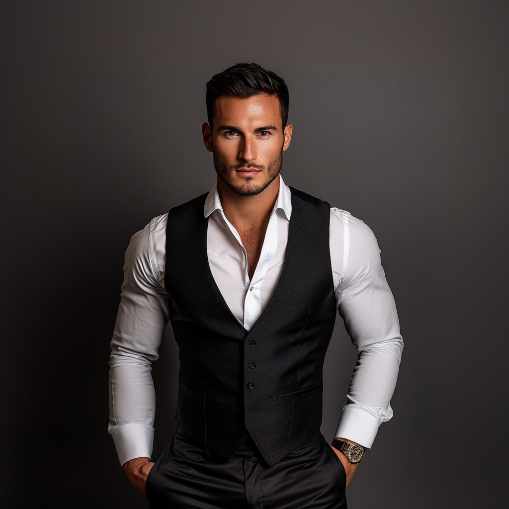 Men's Single-Breasted Waistcoat - 5 Color Options for Wedding, Groom & Groomsmen