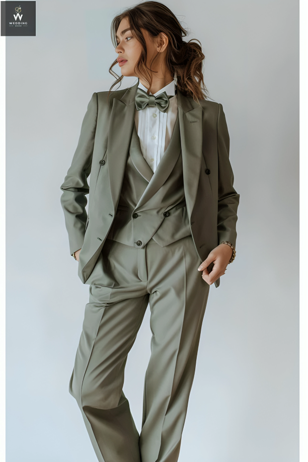 Sage green suit