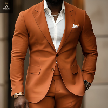 Rust two piece suit