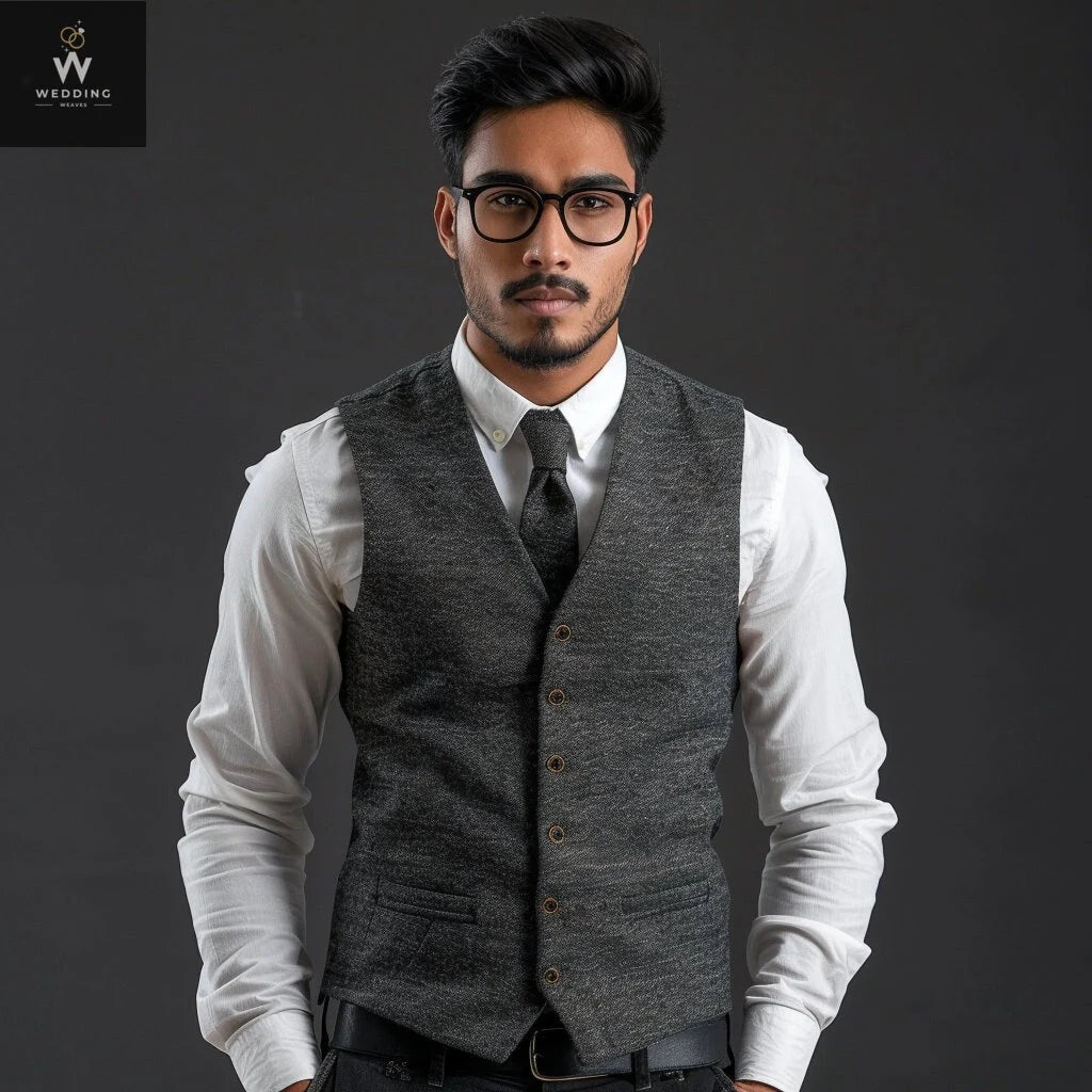 Men Grey Colored Waist Coat for Men, Wedding, Mens Vest, Groom Vest, Grooms Men Vest, Groomsmen Vest