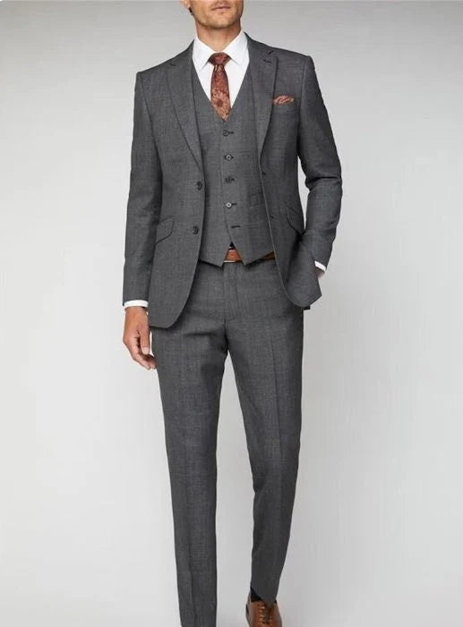 Grey three piece suit