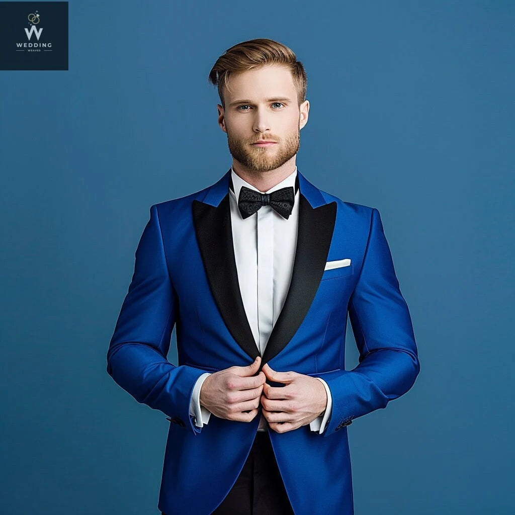 blue two piece suit