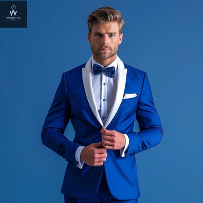 Blue two piece suit