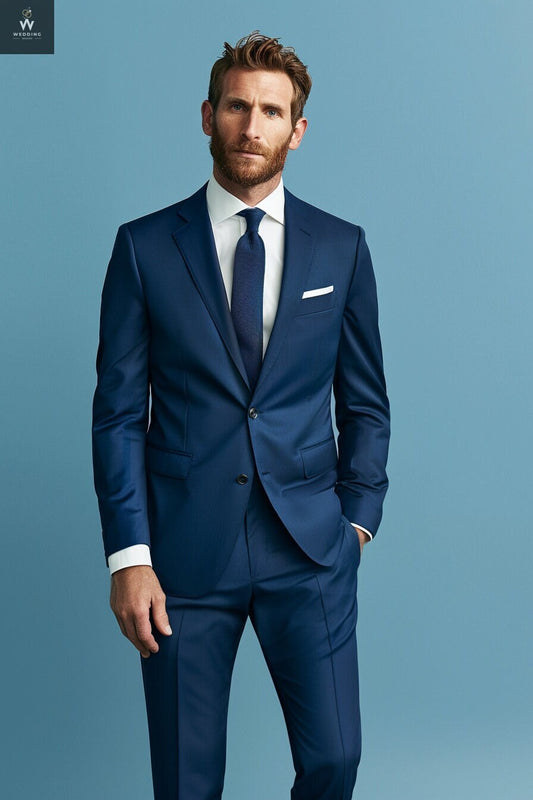 Rich blue two piece suit