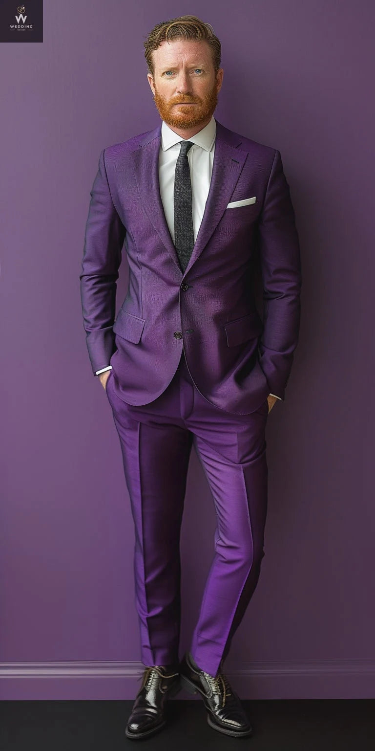 Purple two piece men suit