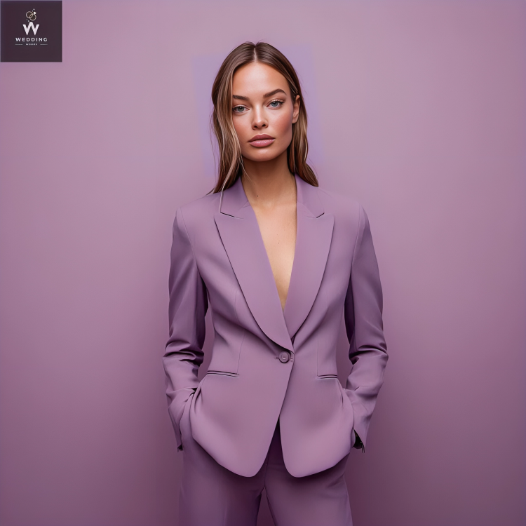 Women's Mauve 2-Piece Suit - Elegant Wedding & Dressy Skirt Suit