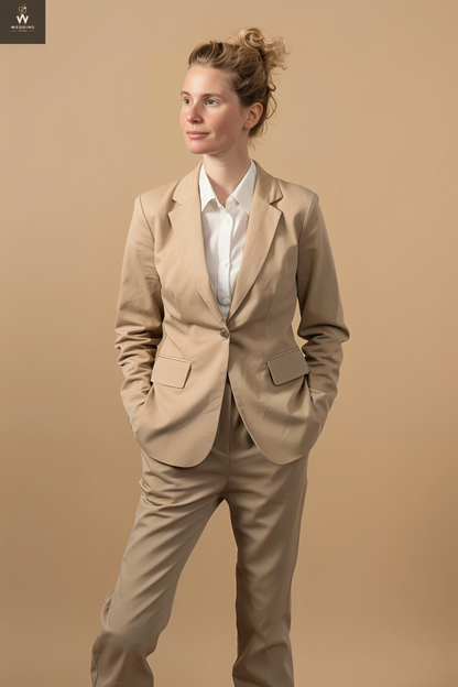 Beige suit