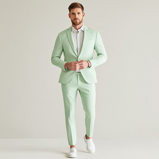 Sage green two piece suit