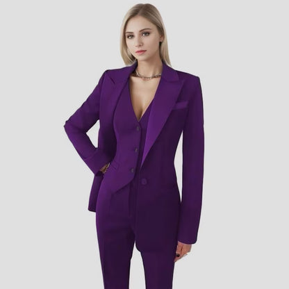 Purple three piece suit